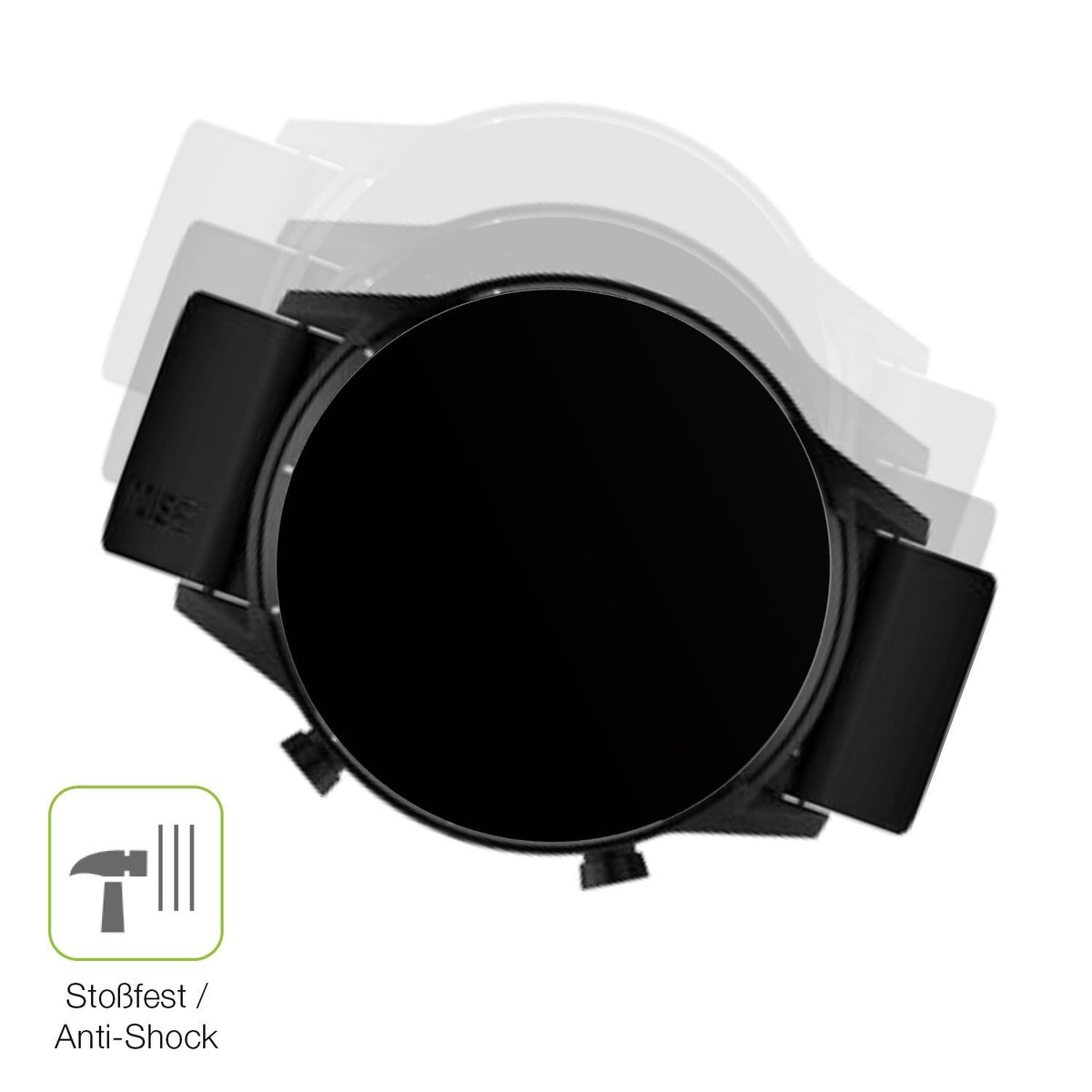 2x Full Cover Schutzfolie matt für Tecno Watch Pro 2