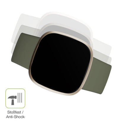 2x Full Cover Schutzfolie matt für Fitbit Versa 3
