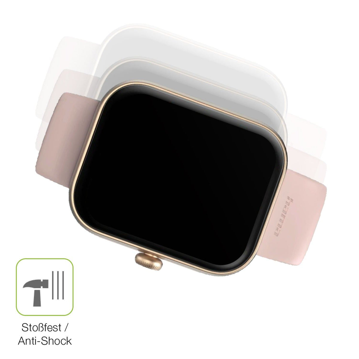 2x Full Cover Schutzfolie matt für Hama 5000 Smartwatch