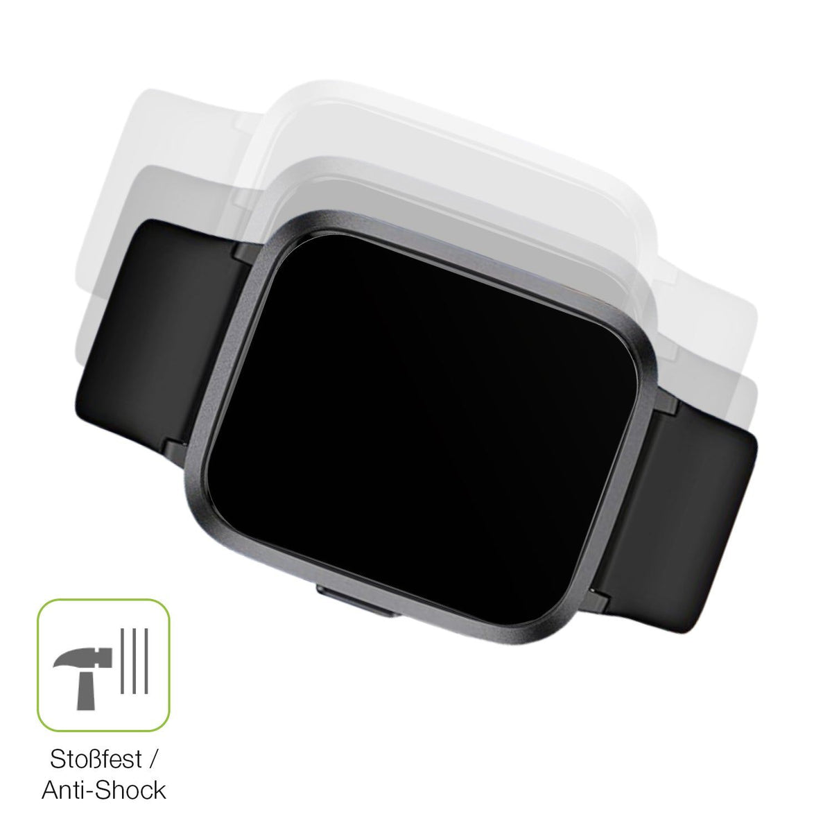 2x Full Cover Schutzfolie matt für LETSACTIV ID205U Smartwatch