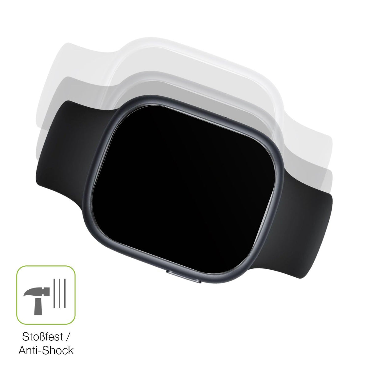 2x Full Cover Schutzfolie matt für Rollme S1 Smartwatch