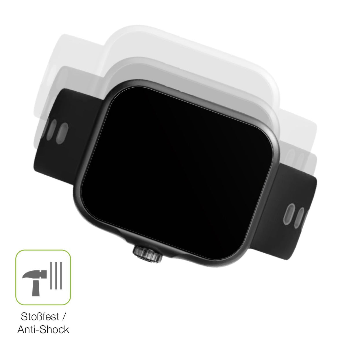 2x Full Cover Schutzfolie matt für CW Watch S1