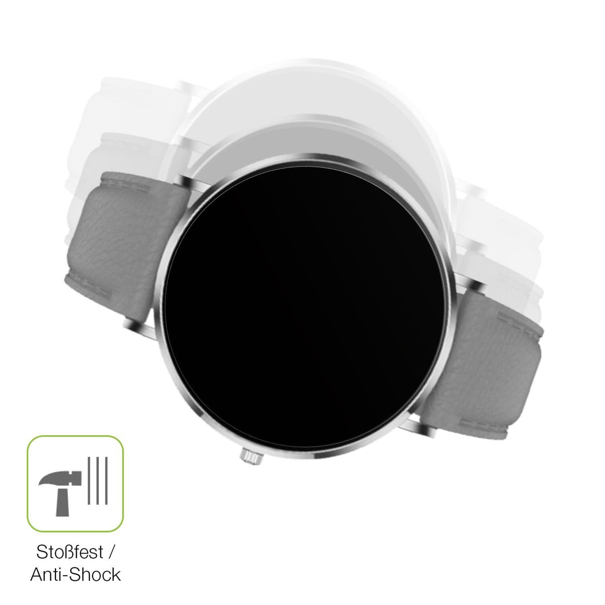 2x Full Cover Schutzfolie matt für Pireware Slim Smartwatch