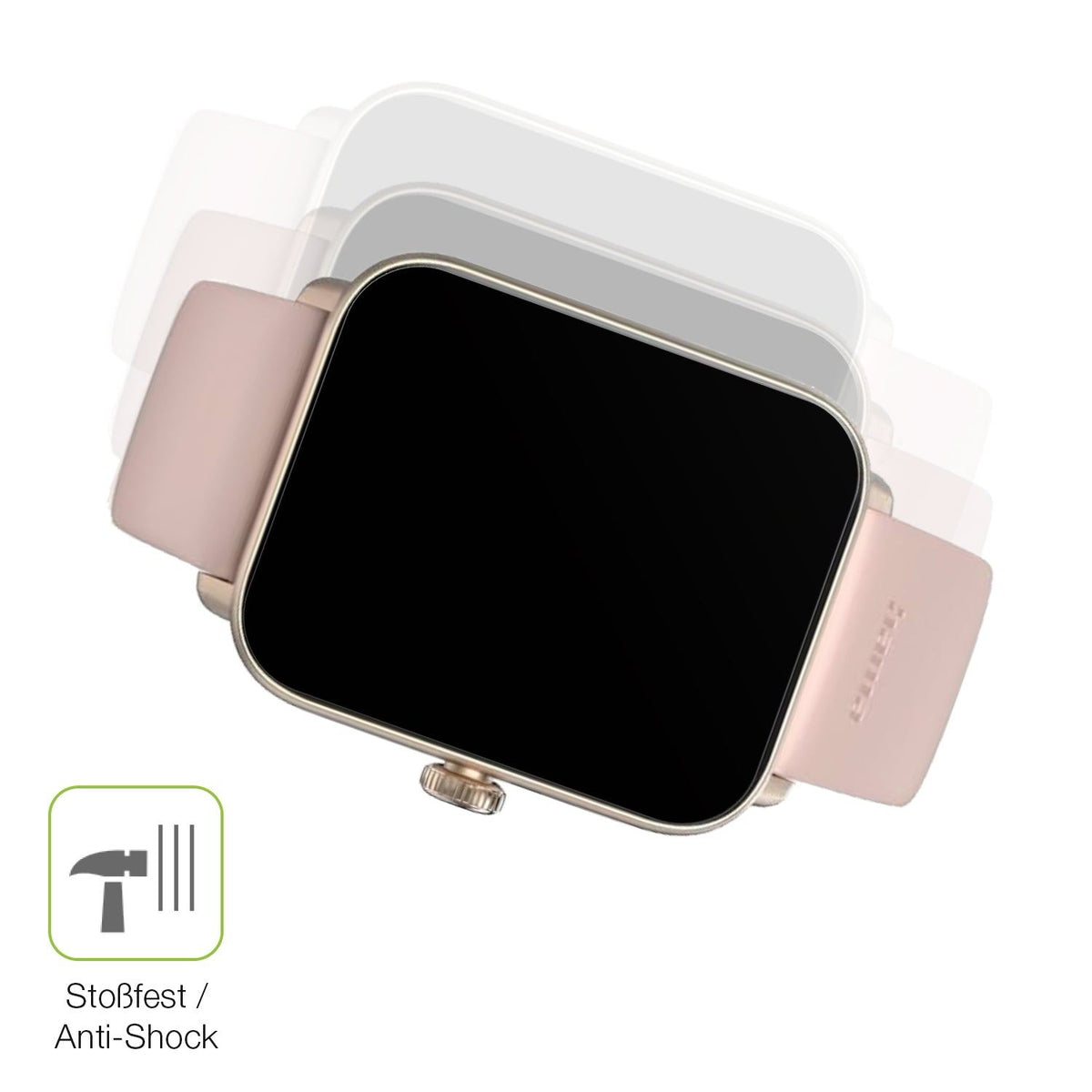 2x Full Cover Schutzfolie matt für Hama Smartwatch 6010