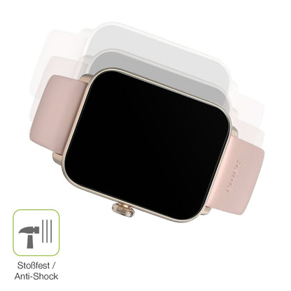 2x Full Cover Schutzfolie matt für Hama Smartwatch 6010