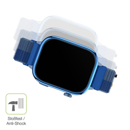 2x Full Cover Schutzfolie matt für Sanorum T40 4G Smartwatch