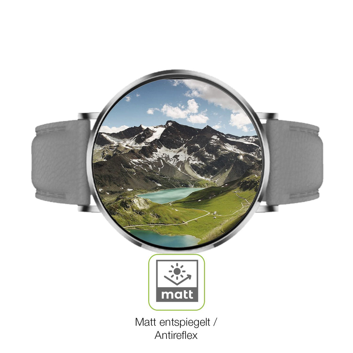 2x Full Cover Schutzfolie matt für Pireware Slim Smartwatch