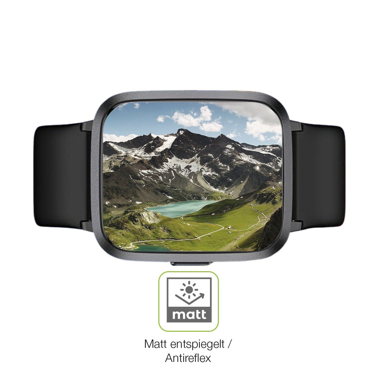2x Full Cover Schutzfolie matt für LETSACTIV ID205U Smartwatch
