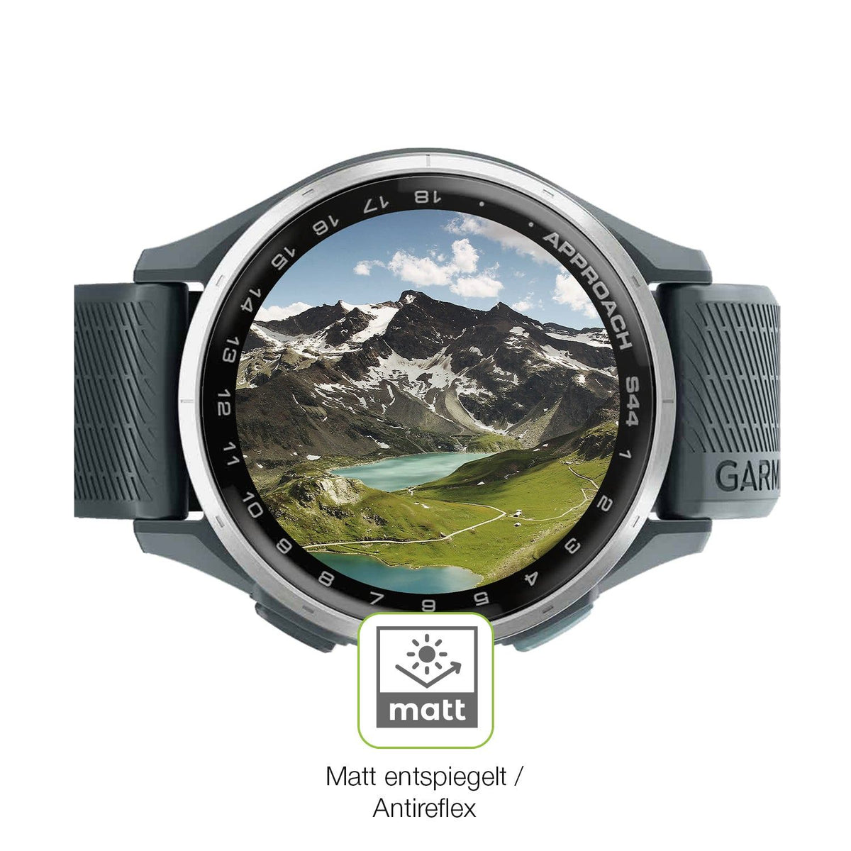 2x Full Cover Schutzfolie matt für Garmin Approach S44