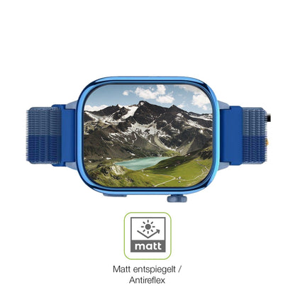 2x Full Cover Schutzfolie matt für Sanorum T40 4G Smartwatch