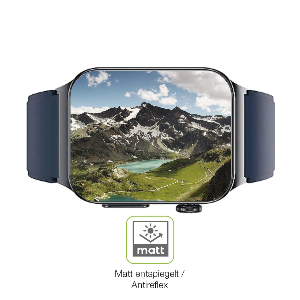 2x Full Cover Schutzfolie matt für Watchmark Cardio One