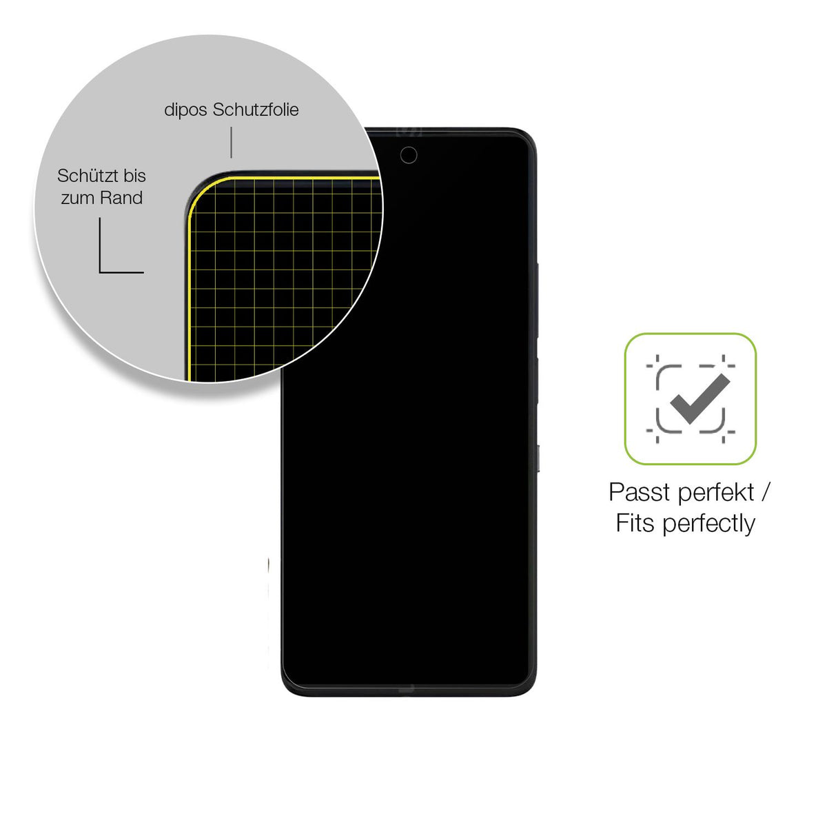 2x Full Cover Schutzfolie matt für TCL P10