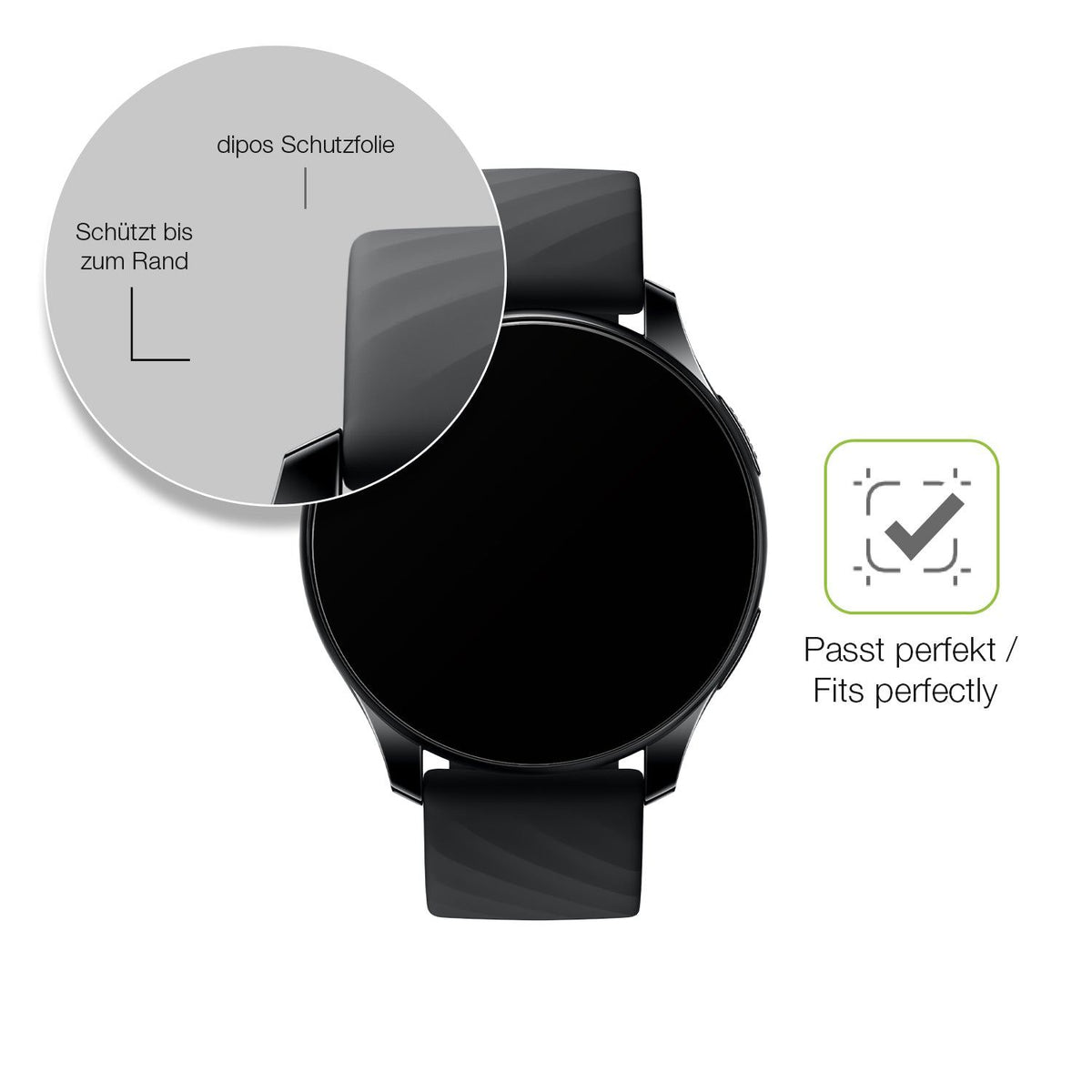 2x Full Cover Schutzfolie matt für OnePlus Nord Smartwatch