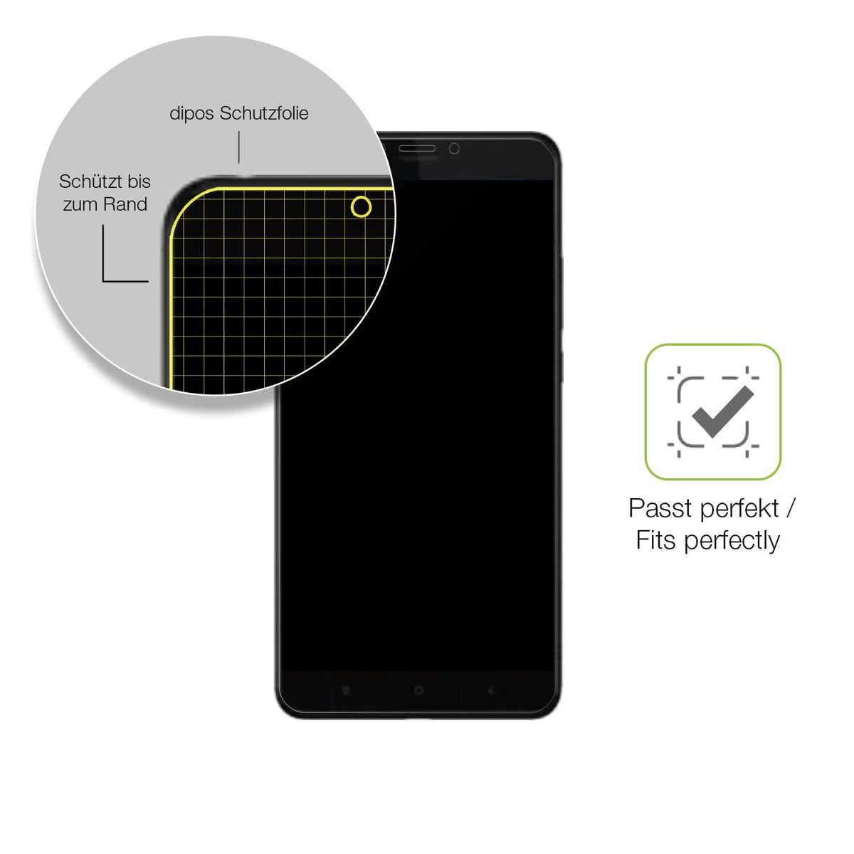 2x Full Cover Schutzfolie matt für Xiaomi Mi Max 3