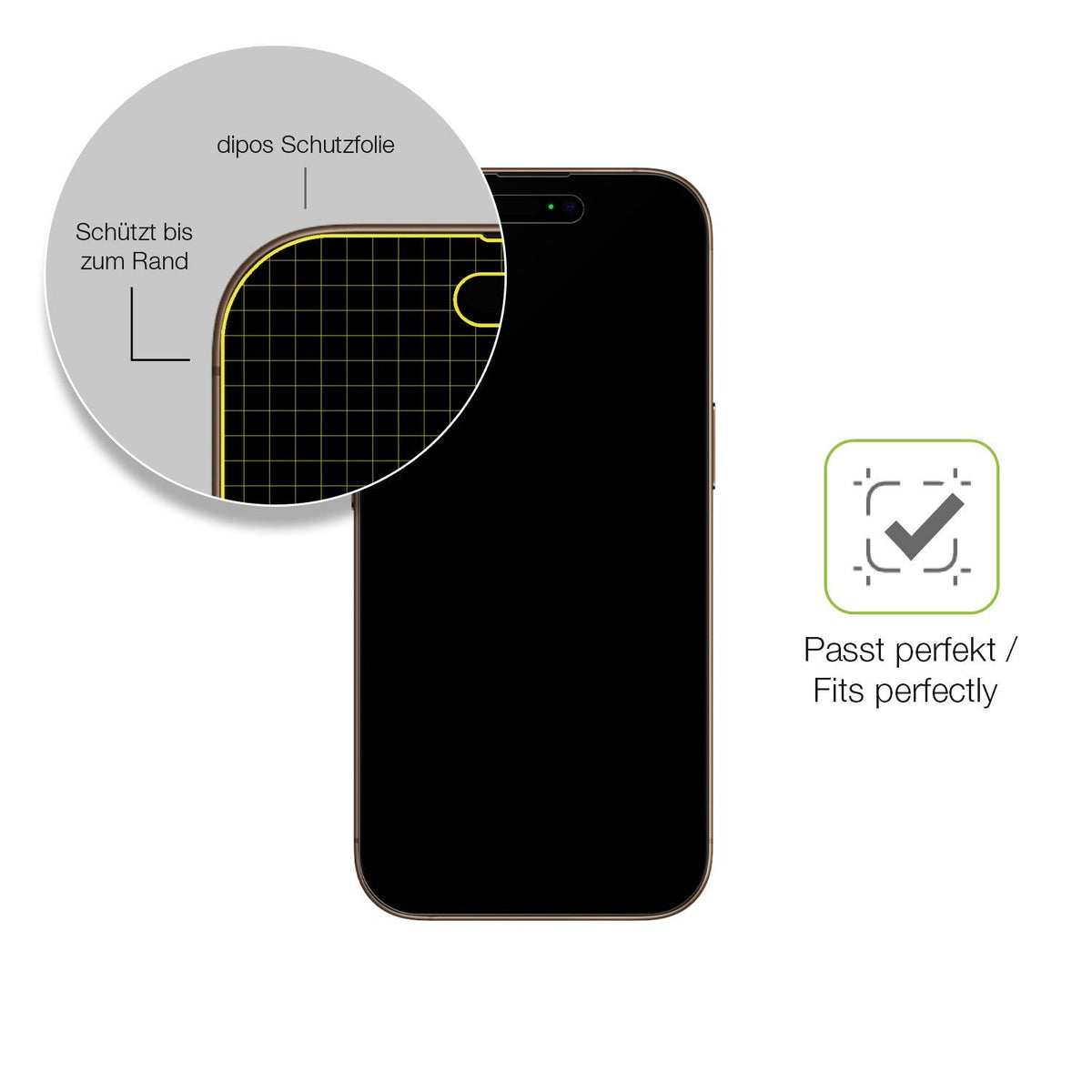 2x Full Cover Schutzfolie matt für Apple iPhone 16 Pro