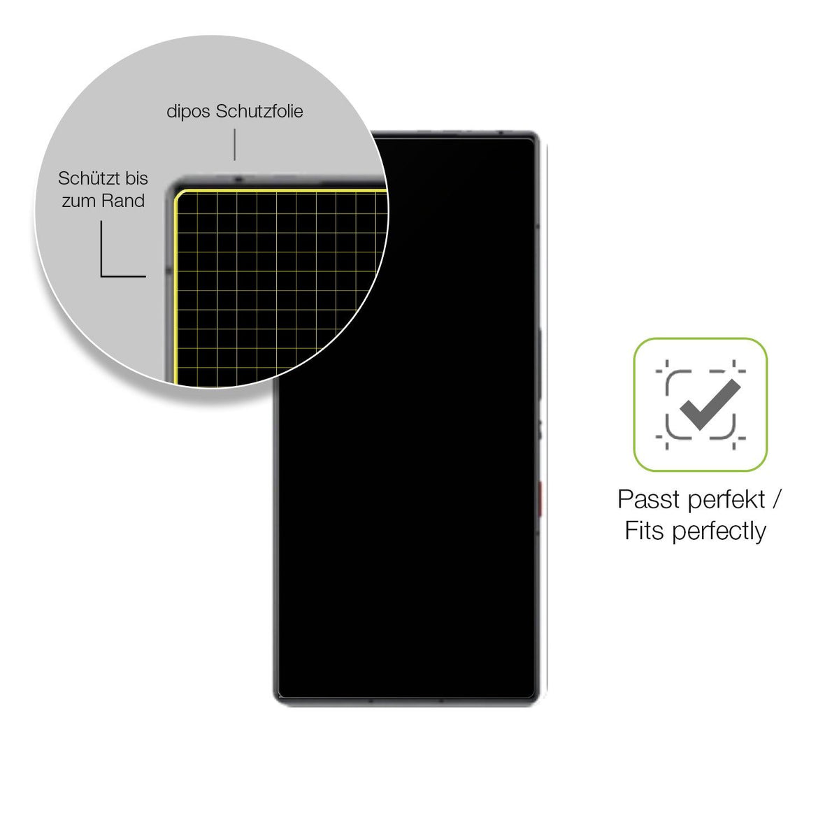 2x Full Cover Schutzfolie matt für Nubia Redmagic 9s Pro