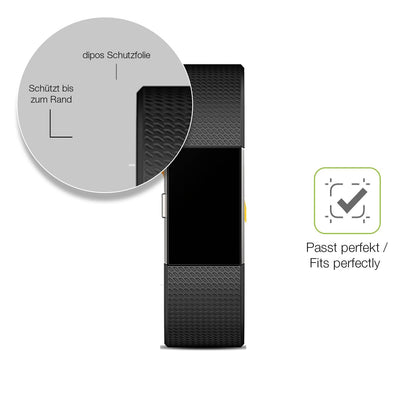 2x Full Cover Schutzfolie matt für Fitbit Charge 2