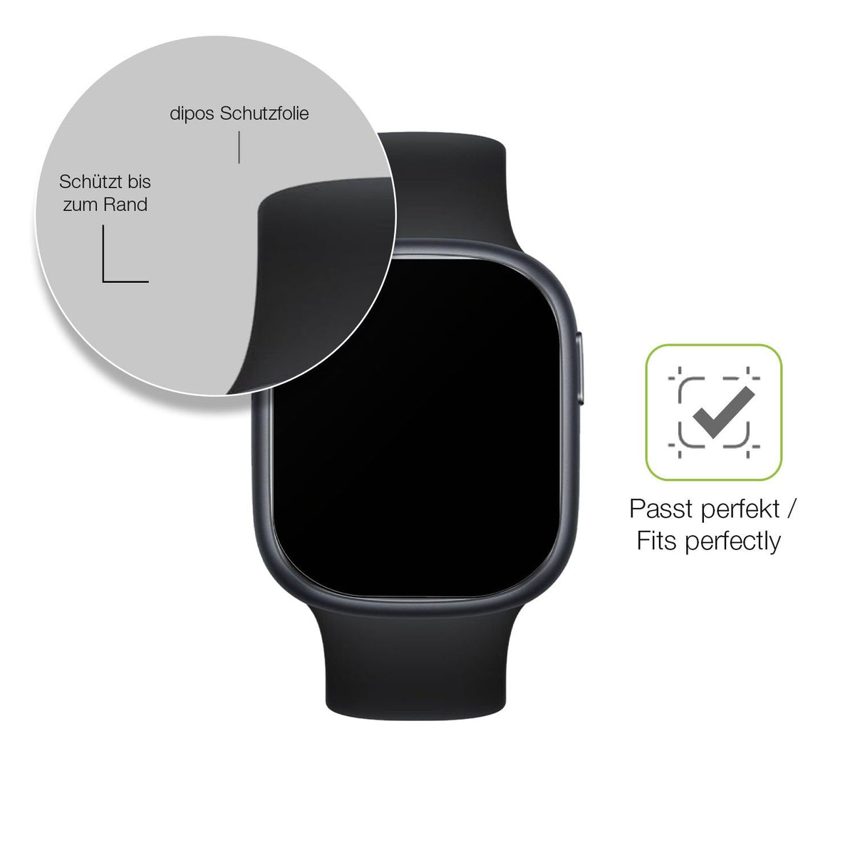 2x Full Cover Schutzfolie matt für Rollme S1 Smartwatch