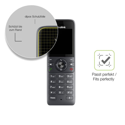 2x Full Cover Schutzfolie matt für Yealink W71H Dect