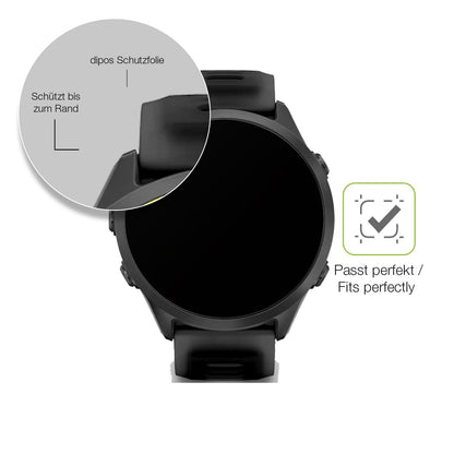 2x Full Cover Schutzfolie matt für Garmin Forerunner 570 47mm
