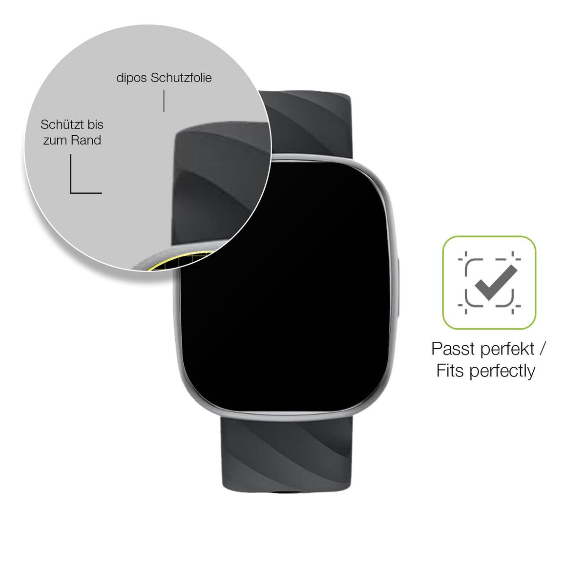 2x Full Cover Schutzfolie matt für Catgiff A22 Smartwatch