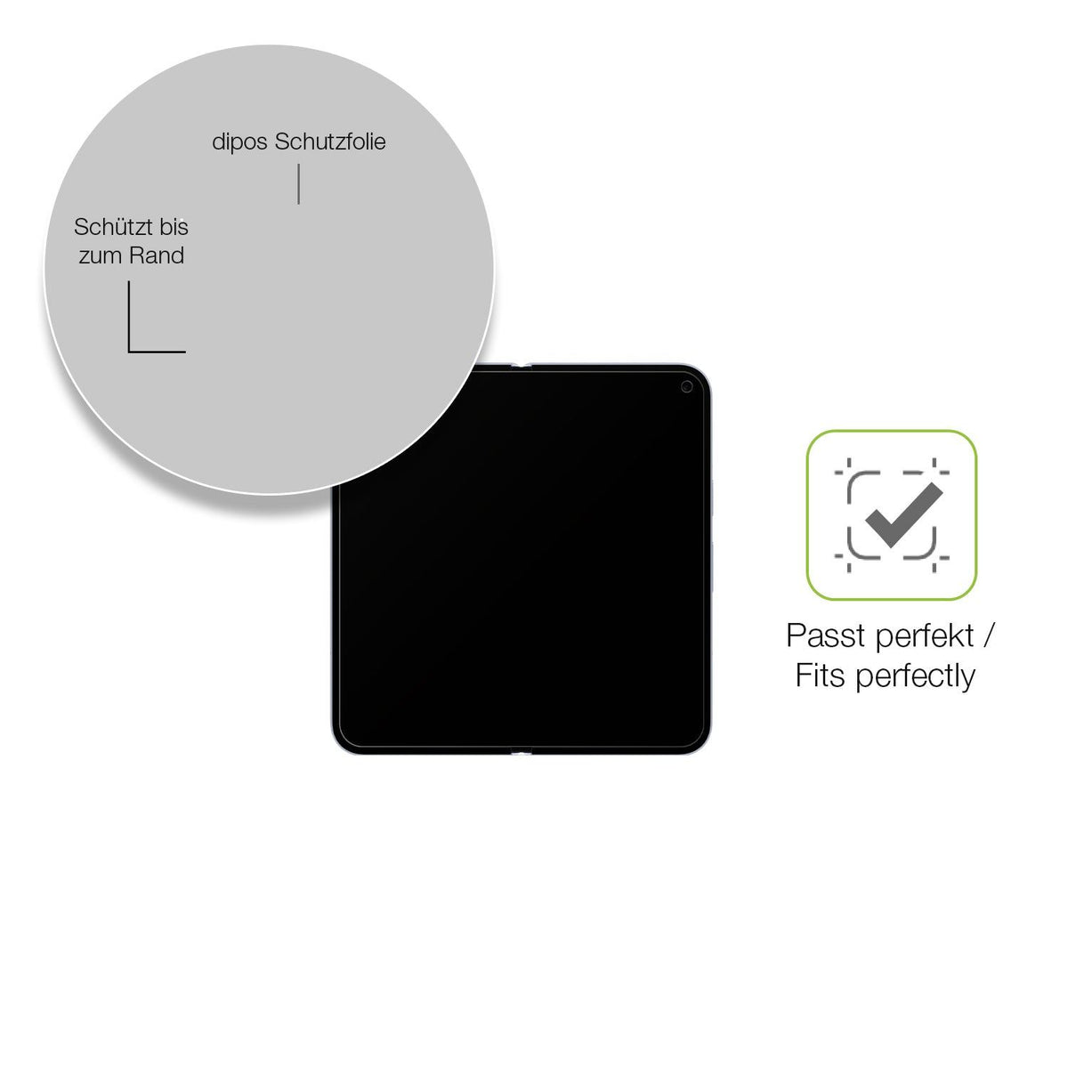 2x Full Cover Schutzfolie matt für Google Pixel 10 Pro Fold Innenseite