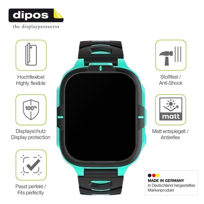 2x Full Cover Schutzfolie matt für Elejafe Smartwatch Kinder