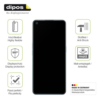 2x Full Cover Schutzfolie matt für Realme 9 Pro Plus