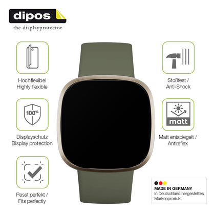 2x Full Cover Schutzfolie matt für Fitbit Versa 3