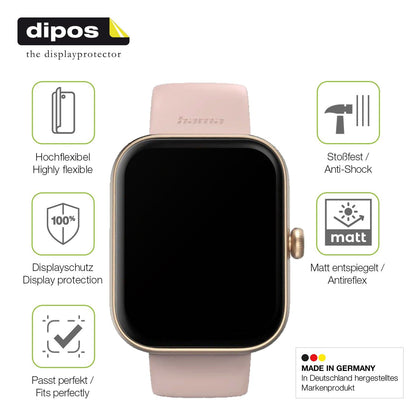 2x Full Cover Schutzfolie matt für Hama 5000 Smartwatch