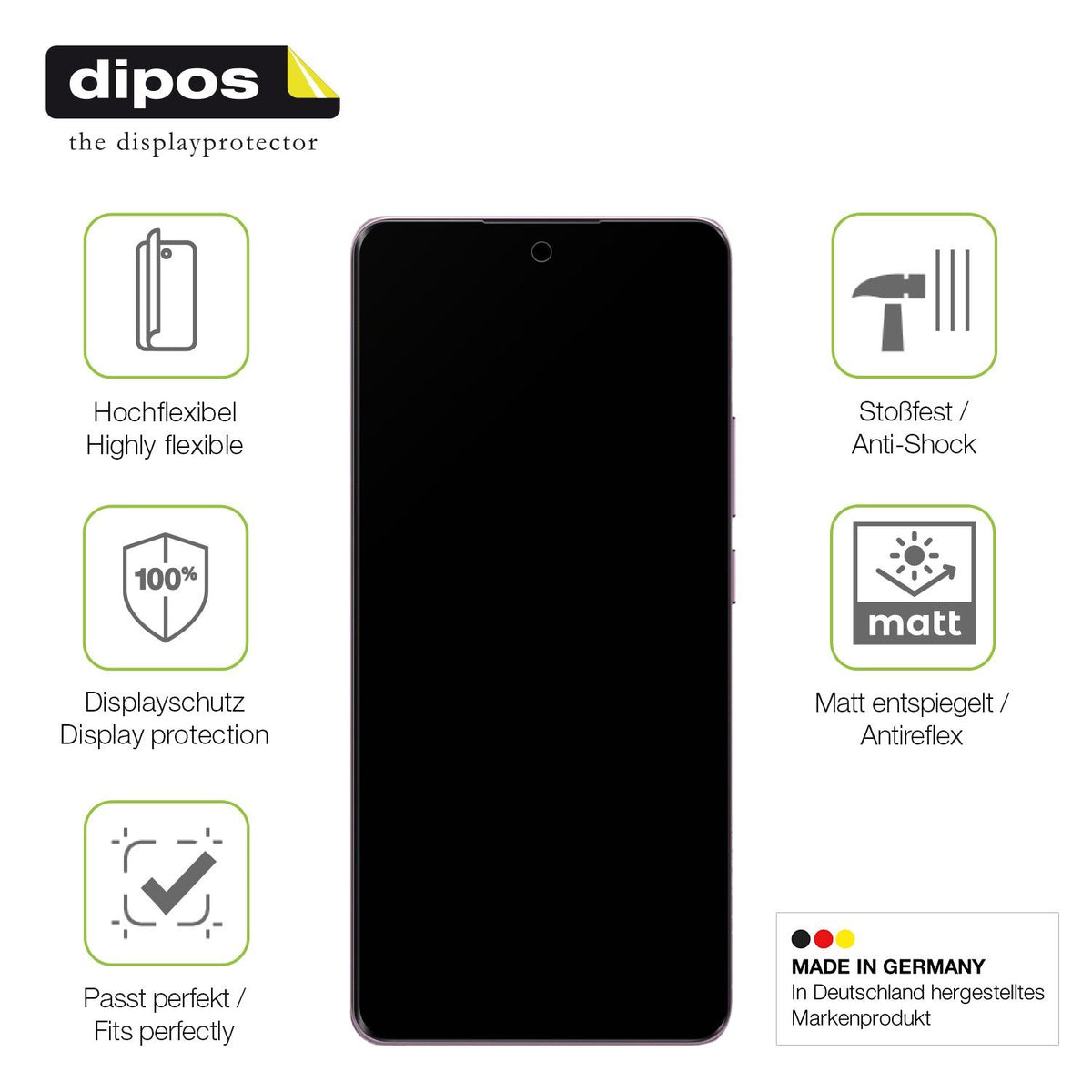 2x Full Cover Schutzfolie matt für Realme 14 Pro 5G