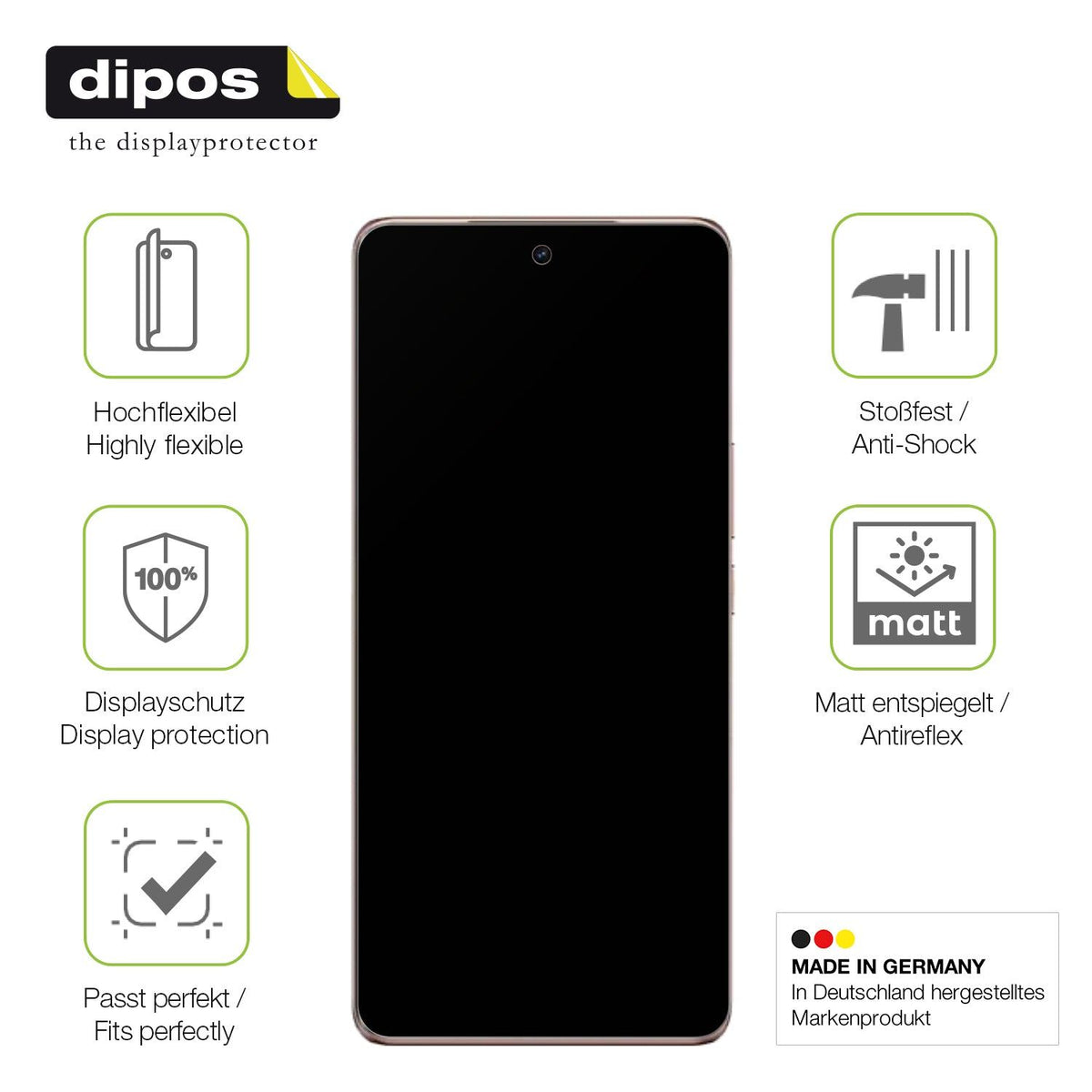 2x Full Cover Schutzfolie matt für Vivo V50e