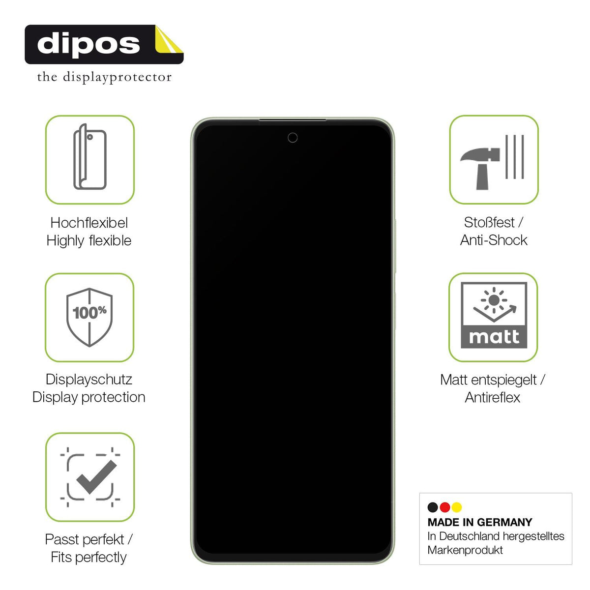2x Full Cover Schutzfolie matt für Oppo A5 5G