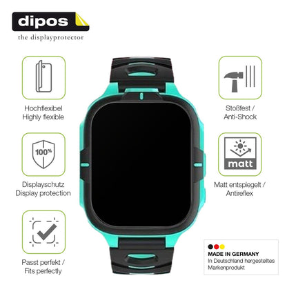 2x Full Cover Schutzfolie matt für Elejafe Smartwatch Kinder
