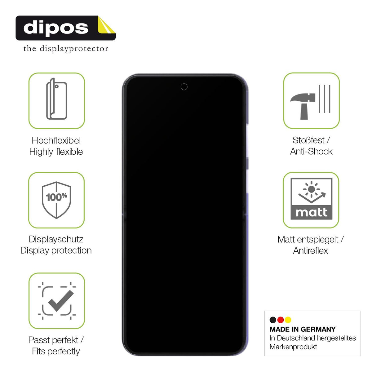 2x Full Cover Schutzfolie matt für Xiaomi Mix Flip 2