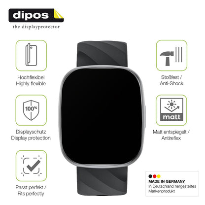 2x Full Cover Schutzfolie matt für Catgiff A22 Smartwatch