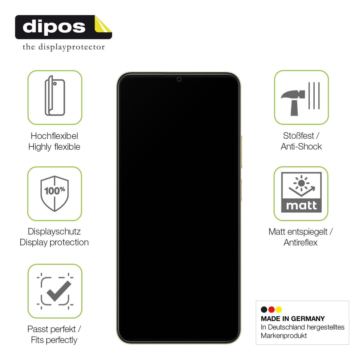 2x Full Cover Schutzfolie matt für Realme Note 70T 4G