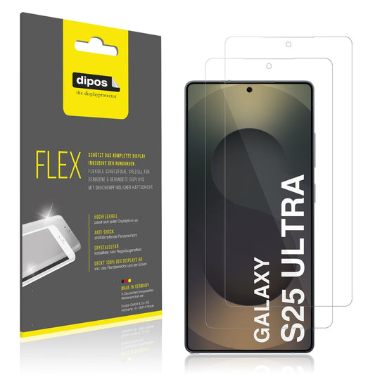 Klare Displayschutzfolie von dipos passend für Samsung Galaxy S25 Ultra Enterprise, 100% Displayabdeckung und blasenfreie Montage