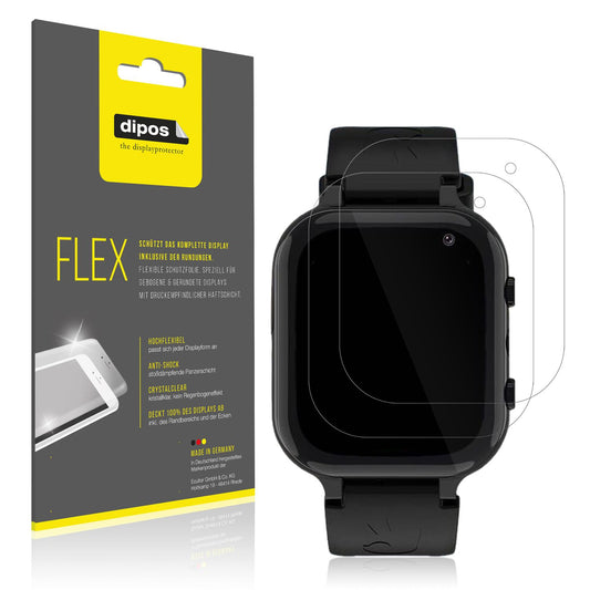 2x 3D Full Cover Schutzfolie für Ruopoem Smartwatch Kinder