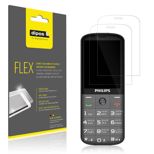 2x 3D Full Cover Schutzfolie für Philips Xenium E227