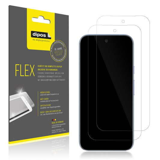 2x 3D Full Cover Schutzfolie für Google Pixel 8a