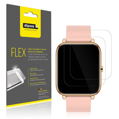 2x 3D Full Cover Schutzfolie für Kalinco CS201C Smartwatch