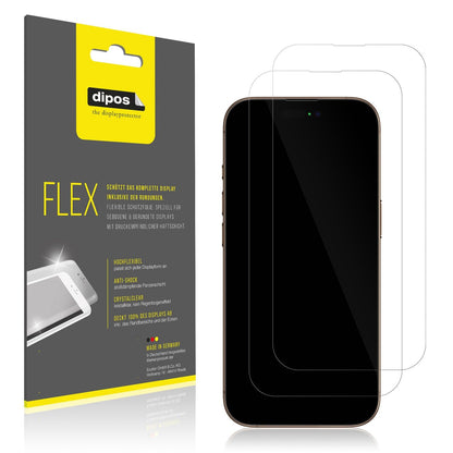 2x 3D Full Cover Schutzfolie für Apple iPhone 16 Pro