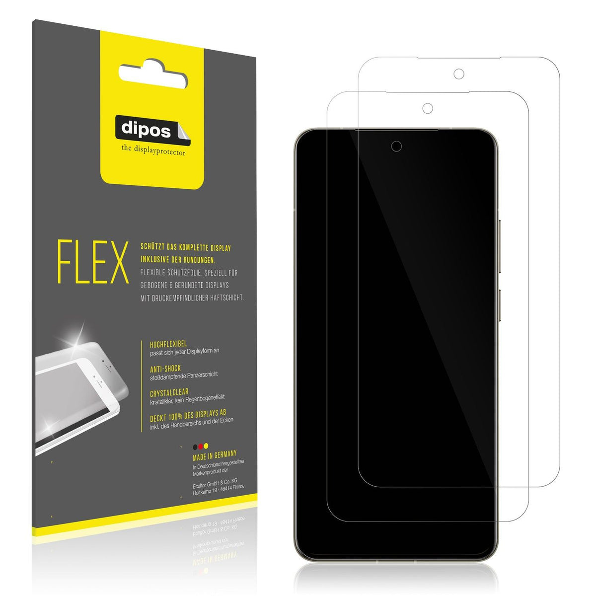 2x 3D Full Cover Schutzfolie für Realme GT 7 Pro