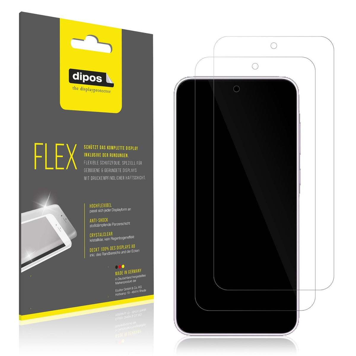 2x 3D Full Cover Schutzfolie für Samsung Galaxy A35 5G