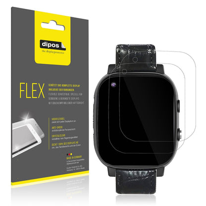 2x 3D Full Cover Schutzfolie für Weyot Notruf Smartwatch