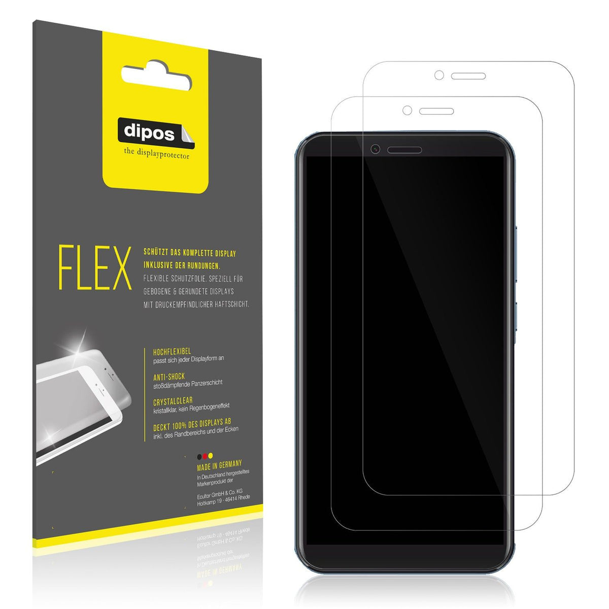 2x 3D Full Cover Schutzfolie für Mobicel PX10
