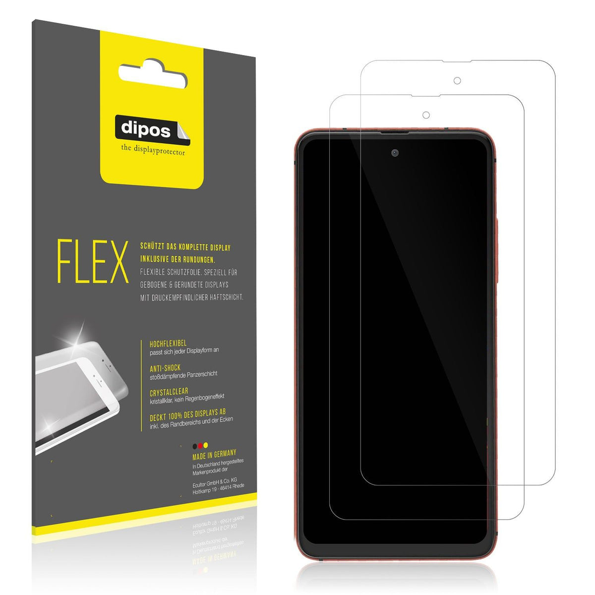 2x 3D Full Cover Schutzfolie für Nuu Mobile N20