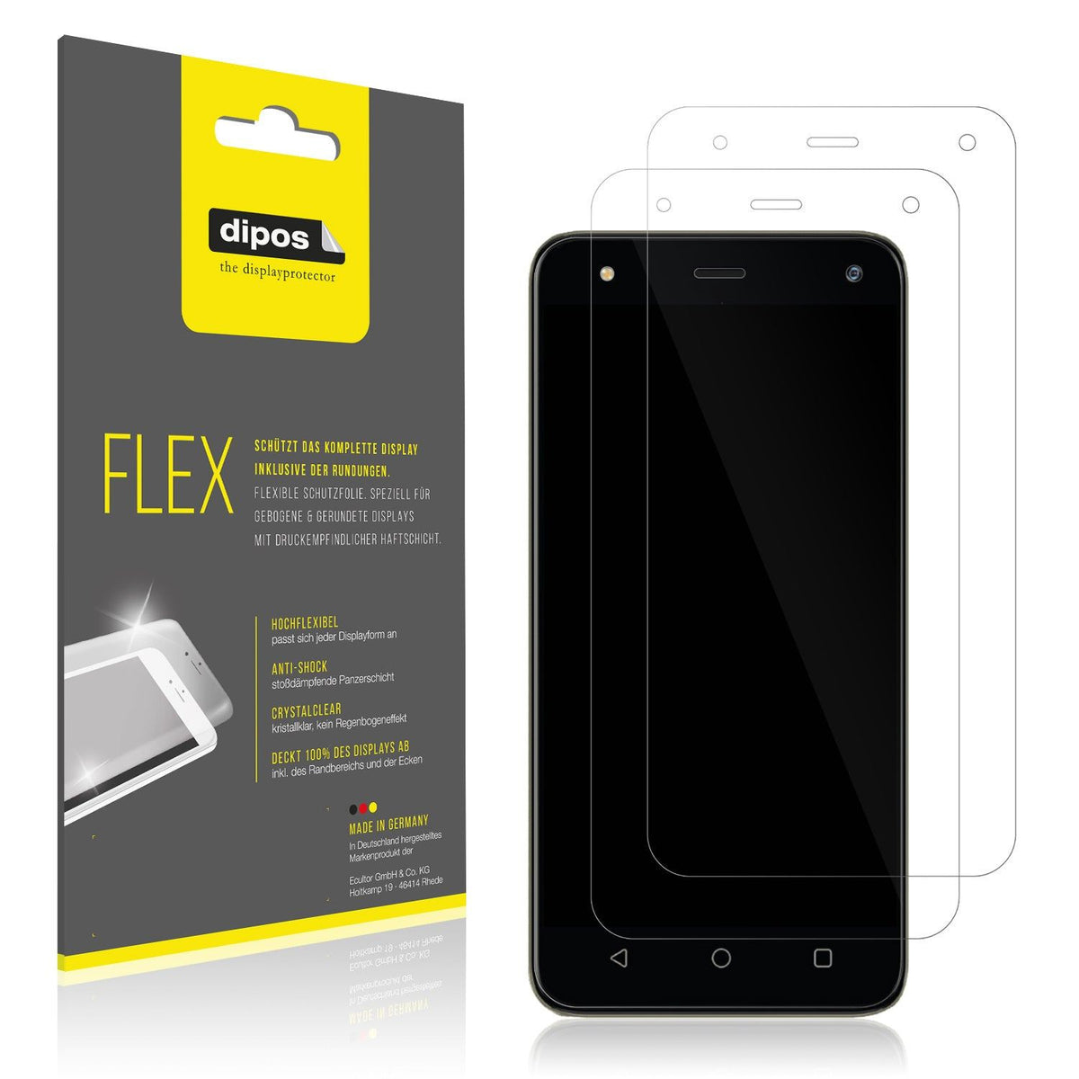 2x 3D Full Cover Schutzfolie für Mobicel MX3