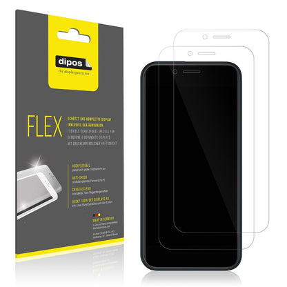 2x 3D Full Cover Schutzfolie für Mobicel MX3 Plus